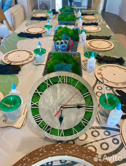 Мастер-класс для детей и взрослых. Часы из мха