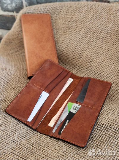 Лонгер кожаный кошелек ручной работы