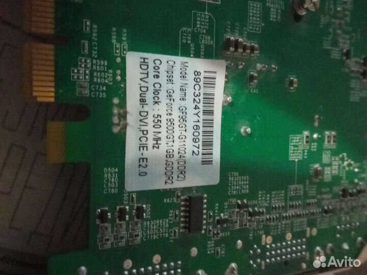 Видеокарта gigabyte GeForce 9500 GT 550Mhz PCI-E 2