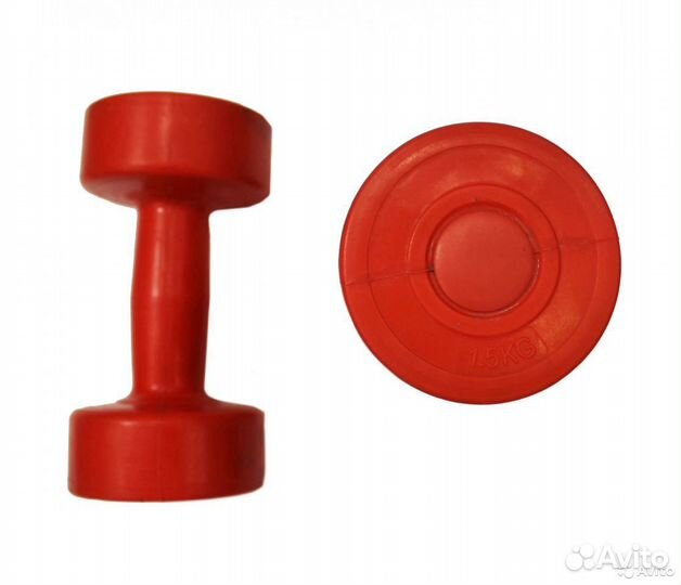 Гантель для фитнеса, гантель резиновая 1,5 кг
