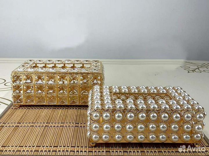 Под.салфетница жемчуг и камни
