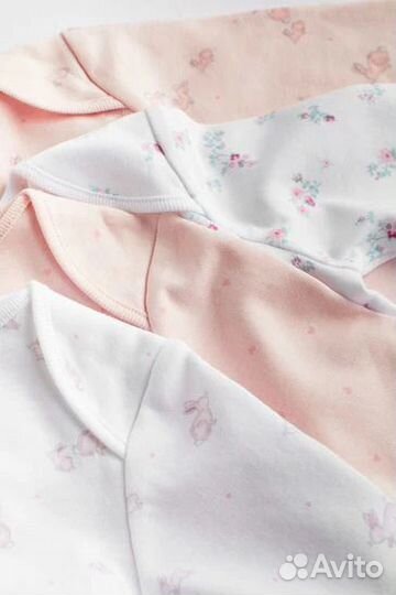 Боди Некст, набор 4шт, на 9-12мес, 80см