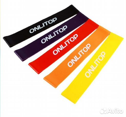 Набор из 5 фитнес резинок 30 х 5 см