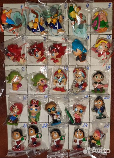 Игрушки из Киндер сюрпризов, чупа-чупс и другие