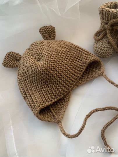 Шапка для малыша с ушками