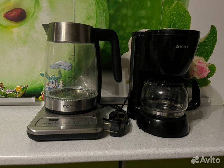 Кофеварка и сенсорный электрочайник