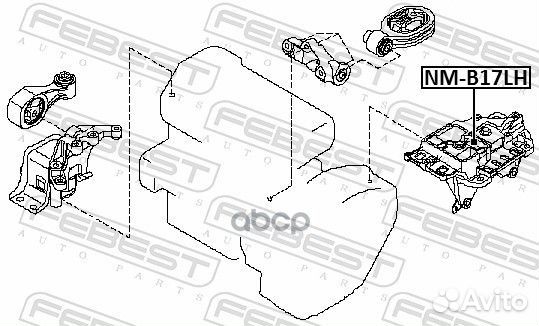 Подушка двигателя лев nissan juke UK make F15E