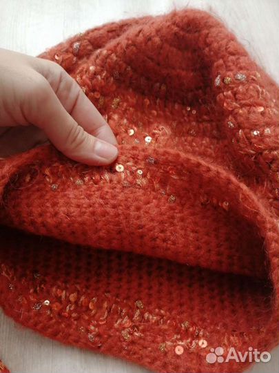 Вязаный набор шапка+ шарф