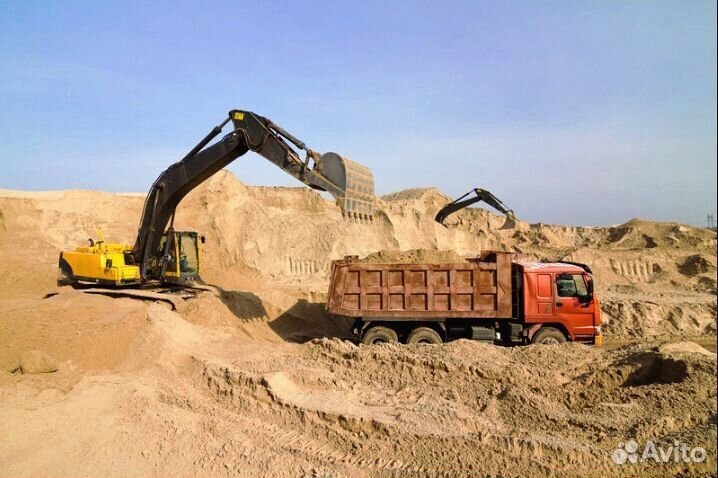 Песок строительный доставка