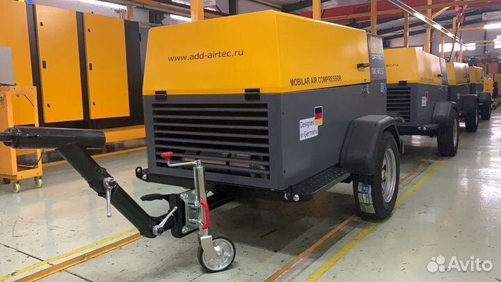 Дизельный передвижной винтовой компрессор (7 Бар)