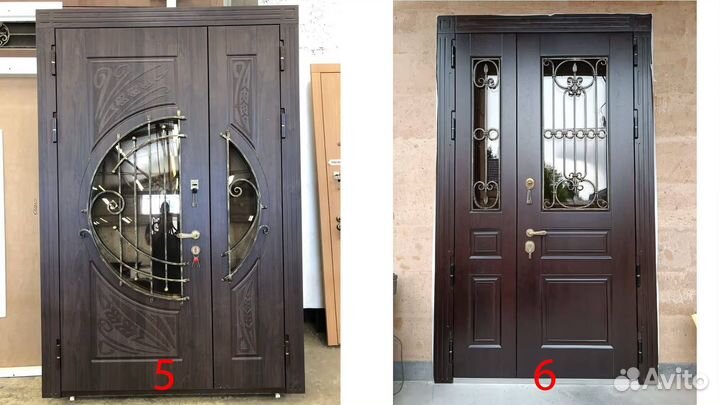 Двери с терморазрывом двухстворчатые. Анти-холод