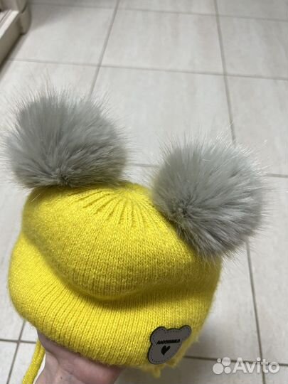 Шапка для девочки 9-18 мес