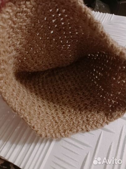 Шапка для бани ручной работы из джута