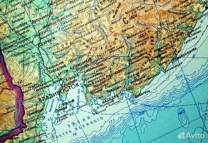 Огромная настенная карта России