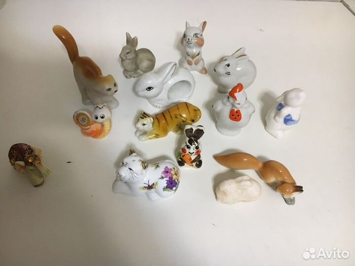 Статуэтка заяц, барсук, кот, ангелочки