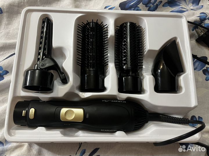 Фен щетка с насадками для укладки