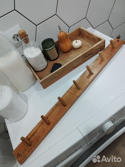 Вешалка настенная H&M дерево манго 60 см