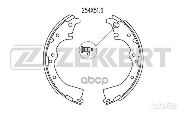 Колодки торм. бараб. задн. Toyota Hiace (H10) 9