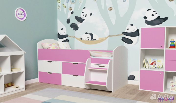 Кровать-чердак Малыш-7 (Мини). Новая, Любые цвета