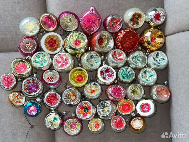 Елочные игрушки СССР шары-прожекторы