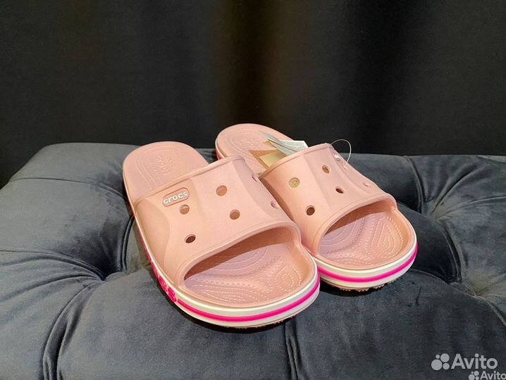 Crocs slide Кроксы шлёпанцы сабо розовые