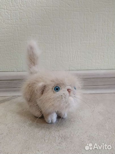 Кот Валерка) валяная игрушка