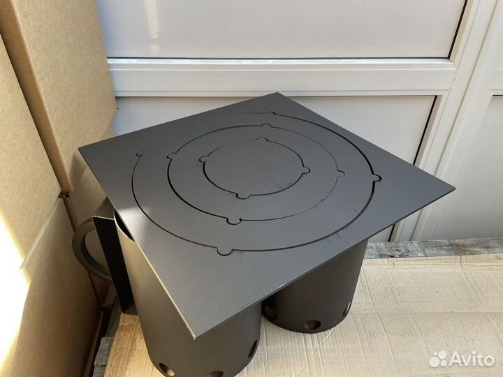 Плита с переходными кольцами под казан на мангал