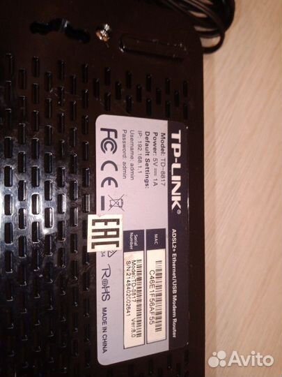 Роутер TP-Link TD-8817 с adsl2+