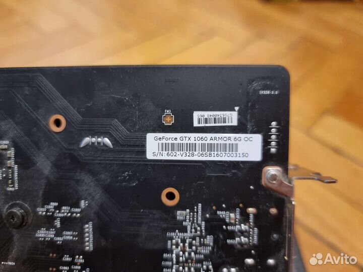 Видеокарта MSI GTX 1060 Armor 6G OC