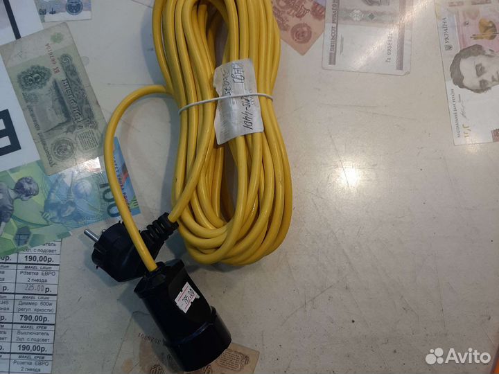 Удлинитель 10 метров Союз 3 * 0,75 2200ватт