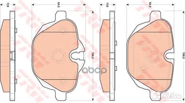 Колодки тормозные дисковые зад GDB1840 TRW