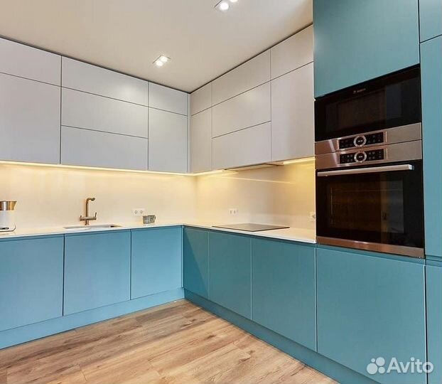 Прямая кухня на заказ под ключ. Фабрика Омск