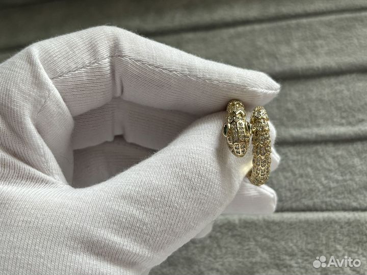 Кольцо bvlgari змея