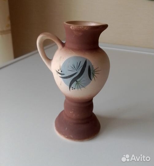 Керамические ваза, кувшинчик, колокольчик из СССР