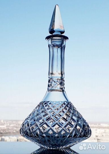 Графин и 6 стопочек. Хрусталь. Чехословакия