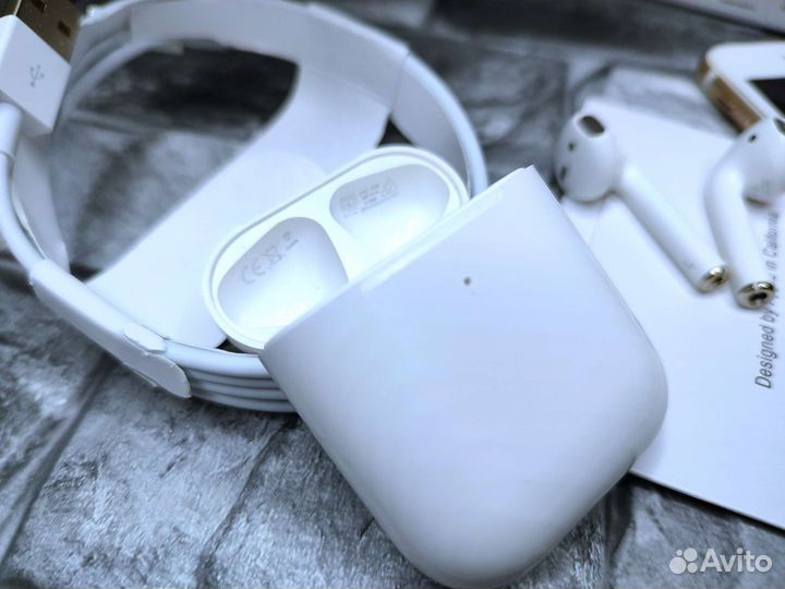 Airpods 2 Premium iOS 16 Новые Гарантия + Чехол