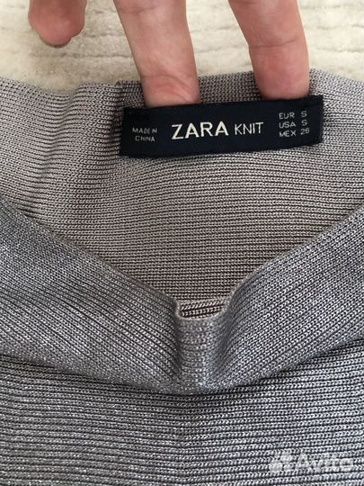 Струящаяся юбка Zara с металическим эффектом