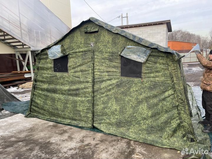 Палатка 15М2 двухслойная б/у с тамбуром