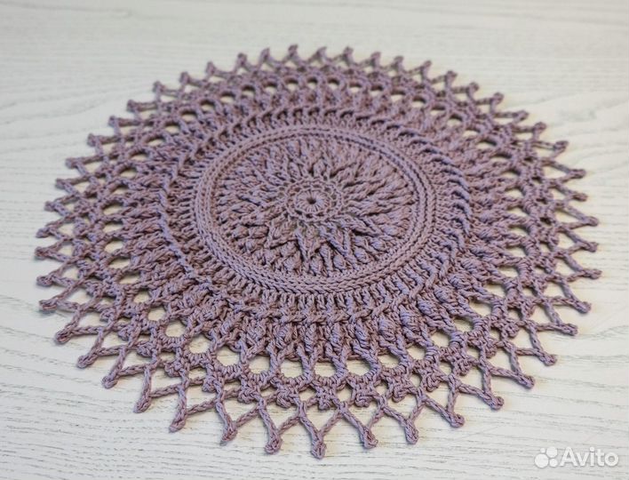 Салфетки вязаные рельефные