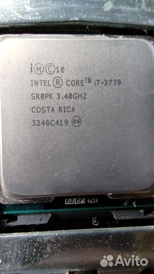 Комплект intel 3770/Asrock H61M-GE/16gb