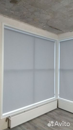 Рулонные шторы блэкаут омега blackout белый