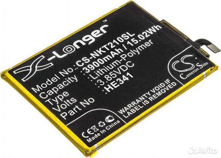 Аккумулятор для Nokia 2.1 TA-1029 3.85V / 3900mAh