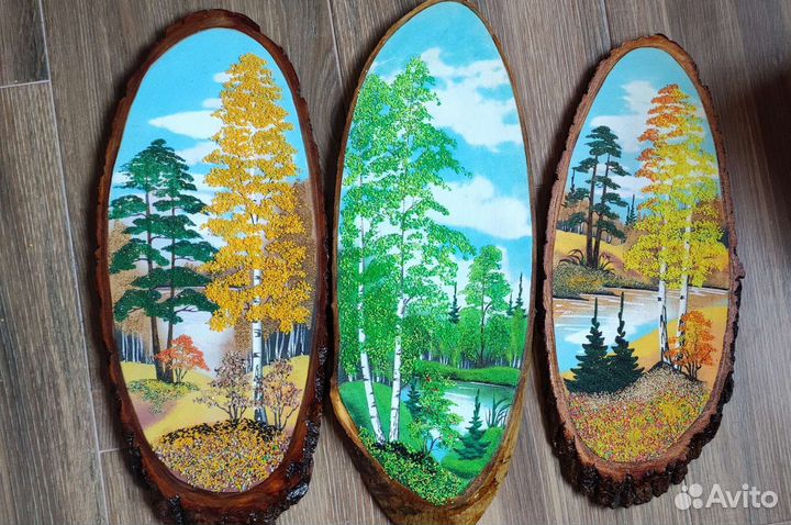 Картина на спиле дерева