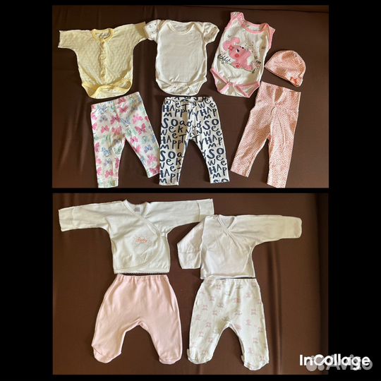 Большой пакет вещей на девочку от 0 до 3 месяцев