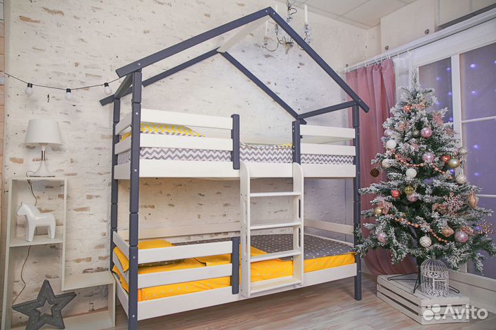 Кровать двухъярусная детская трансформер