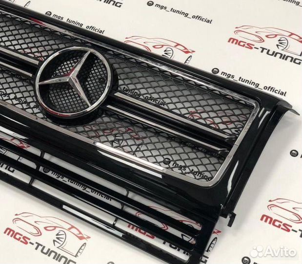 Решетка Мерседес G63 Гелендваген Чёрная