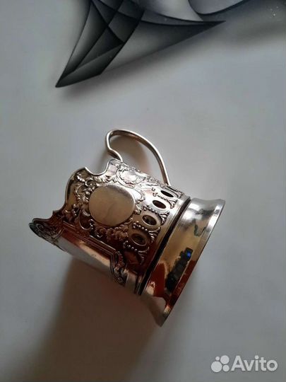 Подстаканник мельхиоровый