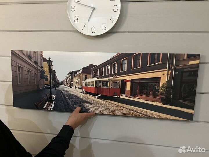 Постер на холсте Трамвай 30х90 Леруа Мерлен