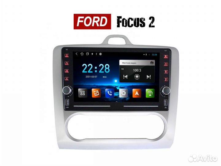Topway ts18 Ford Focus 2 климат LTE CarPlay 2/32gb