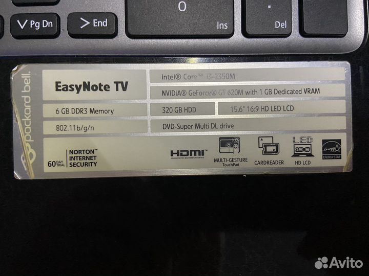 Packard bell easynote tv11hc